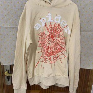 Spider Worldwide By Young Thug Beige Hoodie
